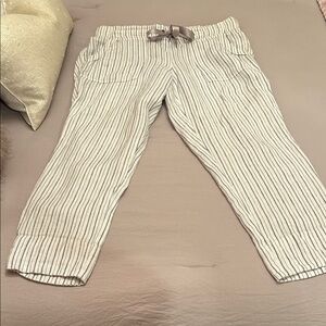 Athleta Striped Pants with faux Bow
